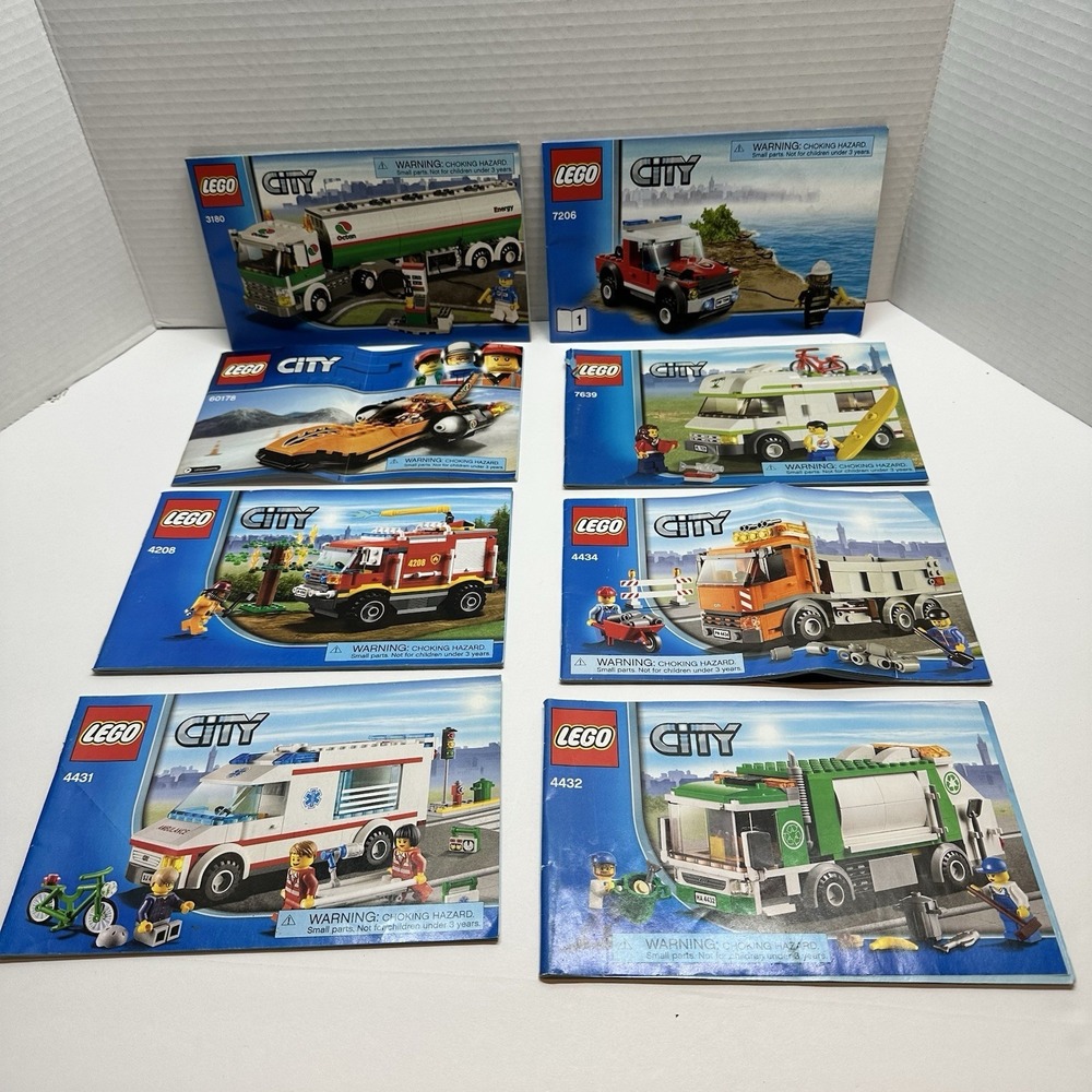 LEGO‎ City Instruction Manuals Set of 8 Different Models